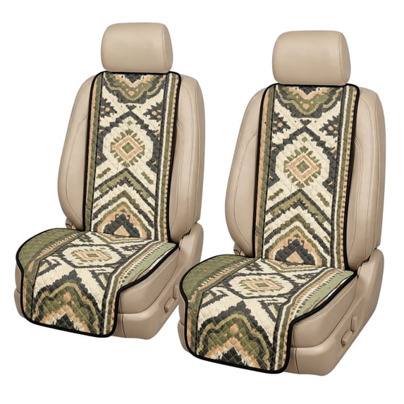 Eheartsgir Non Slip Car Seat Covers for Universal Fit, Polyester Protect Seats from Dirt Car Front Seat Covers, Geometric Wood Plank Print