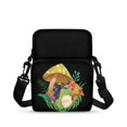 thumbnail image 1 of Eheartsgir Shoulder Pouch Satchel Bag with Frog Mushroom Pattern, Lightweight Stretch Polyester Zipper Sling Purse for Travel and Hiking, 1 of 7