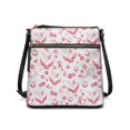 thumbnail image 1 of Eheartsgir Silk Scarf Floral Pattern Waterproof Satchel Bag for Daily Storage Weekend Activities, Waterproof Design Fashion Purse Satchel Adjustable Strap Sling Bag, 1 of 7