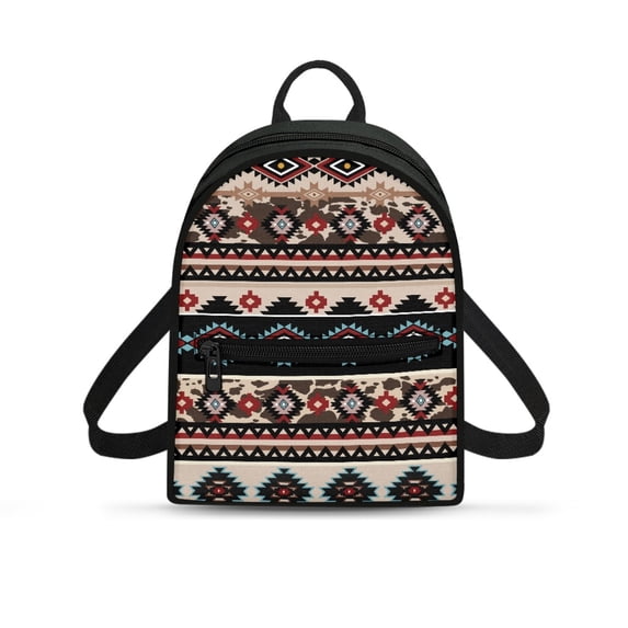 Eheartsgir Southwestern Pattern Small Backpack for Hangouts Travel, Lightweight Travel Shoulder Bag Polyester Waterproof Mini Backpack