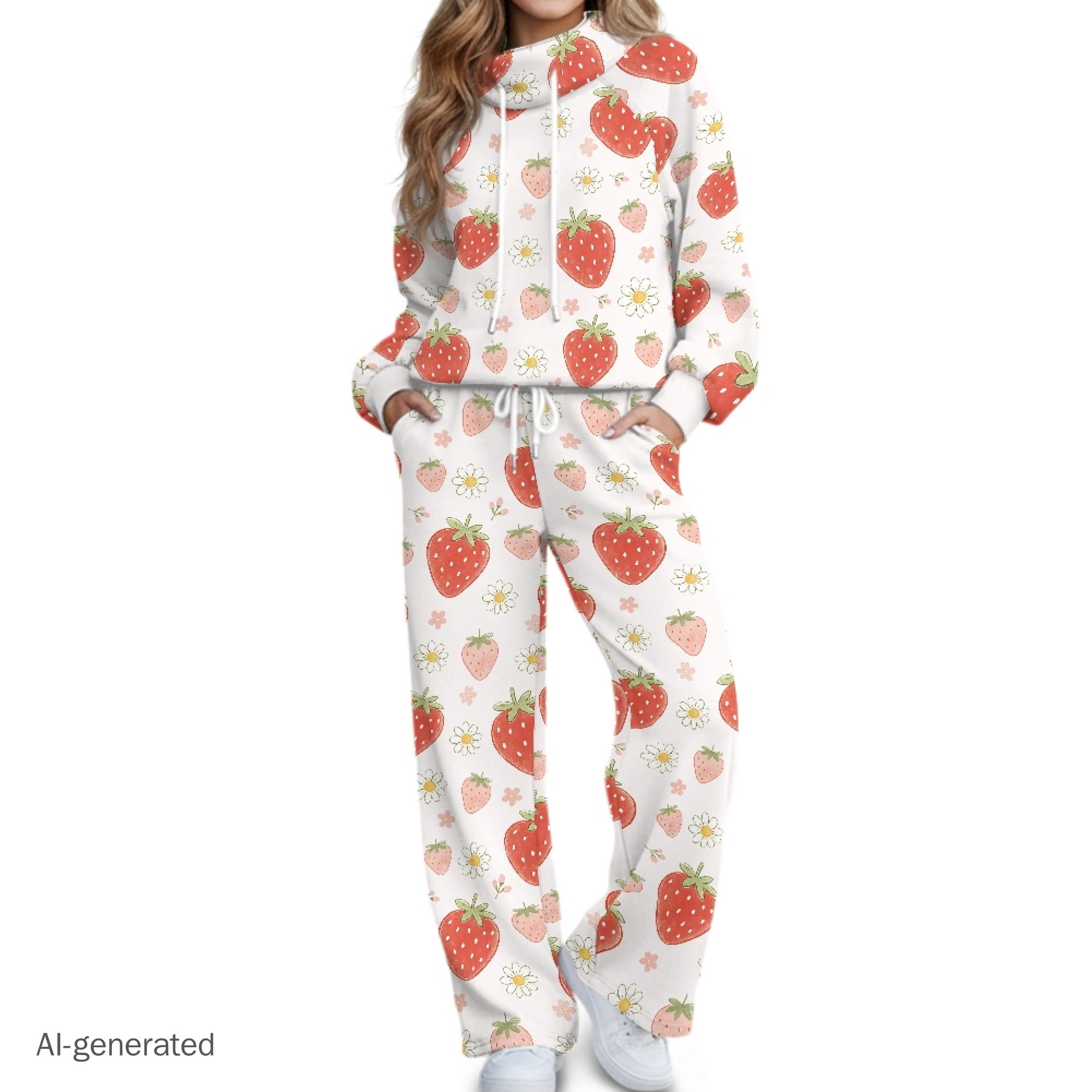 Lock Accessory For R D Eheartsgir Strawberry Daisy Print Poly Spandex Cloth Two Piece ...