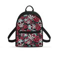 thumbnail image 1 of Eheartsgir Sugar Skull Rose Pattern Small Backpack with Adjustable Strap Lightweight Mini Backpack for Gym, Polyester Travel Daypack for Walking, 1 of 8