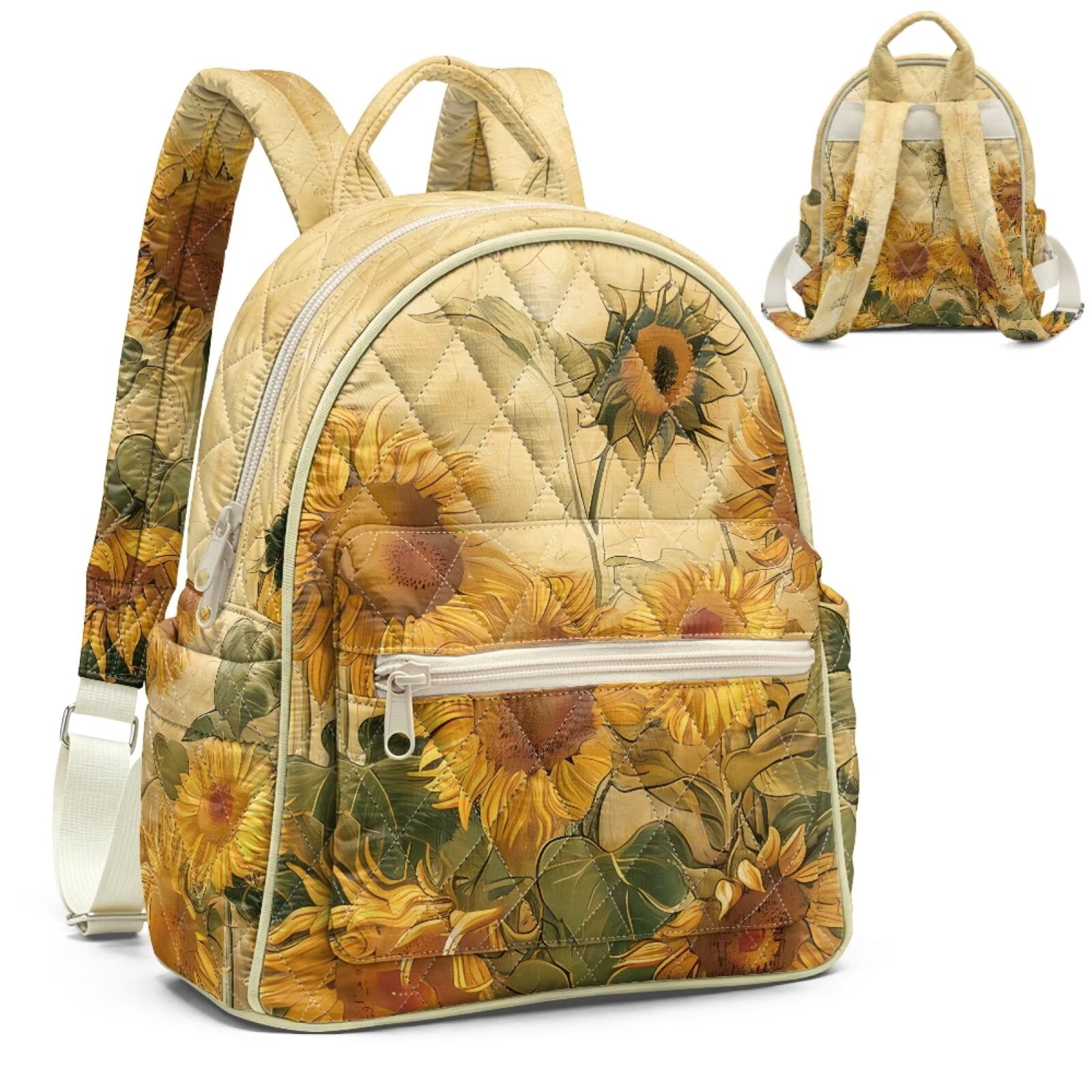 Eheartsgir Vintage Sunflower Small Backpack Purse for Women,Mini ...