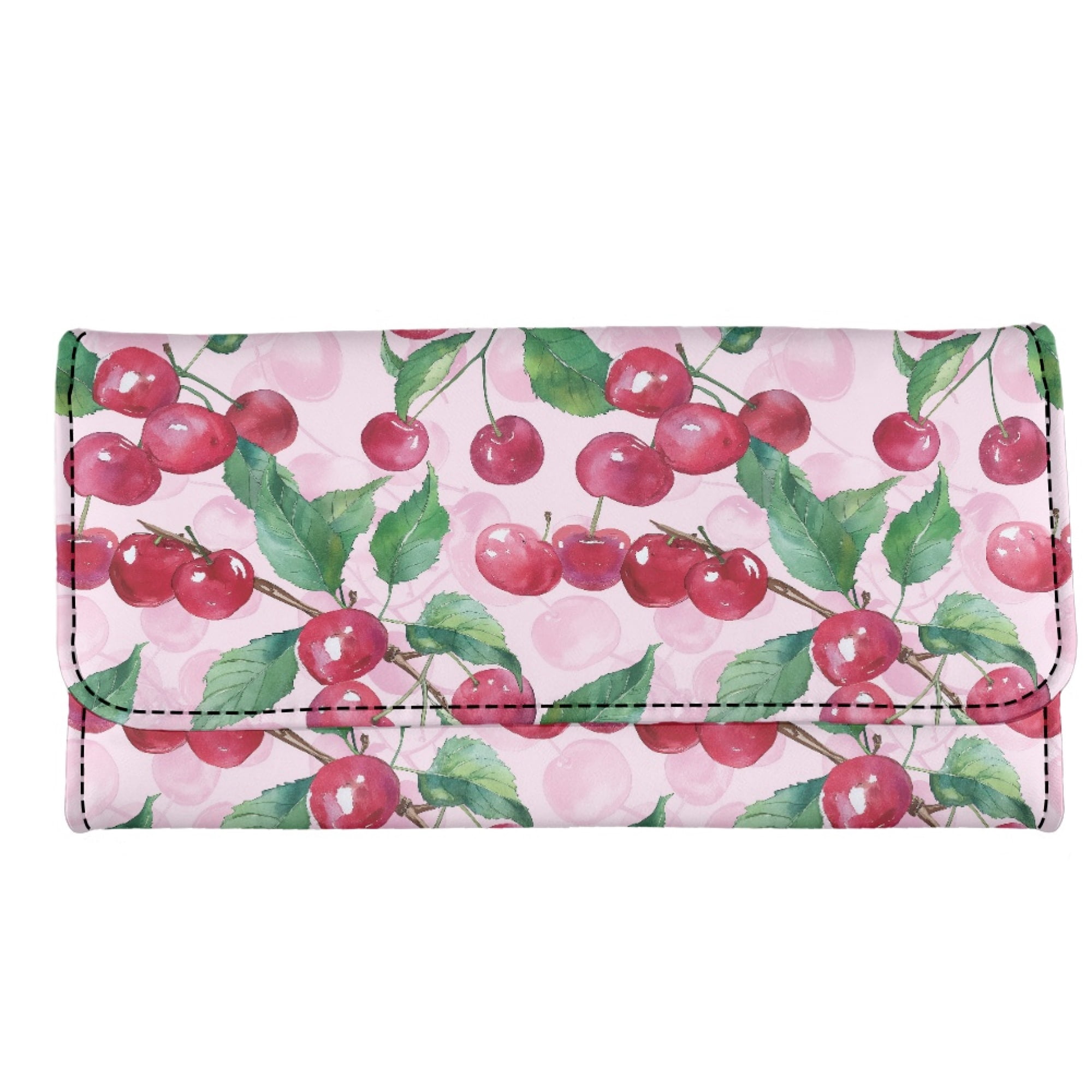 Eheartsgir Watercolor Cherry Pattern Women's Trifold Wallet for Party ...