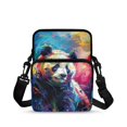 thumbnail image 1 of Eheartsgir Watercolor Panda Print Crossbody Bags, 2 Layer Zipper Polyester Shoulder Pouch for Travel and Hiking, Messenger Bag, 1 of 7