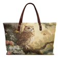 thumbnail image 1 of Eheartsgir Waterproof Top Handle Bag for Travel Daily, Owl and Daisy Pattern Inner Pocket Handle Handbag with with Inner Pocket, 1 of 6