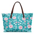 thumbnail image 1 of Eheartsgir Work Bag for Travel Shopping, Large Capacity Waterproof Top Handle Tote Bag, Paw Print, 1 of 6
