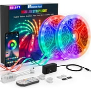 Ehomful 65.6ft LED Lights strip with Music Color Changing and App Control for Bedroom, Party and Home Decoration（5.4 LEDs/Foot)