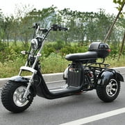 Ehoodax 3-Wheel Mobility Scooter with Headlights, Black, 550 Lb Limit