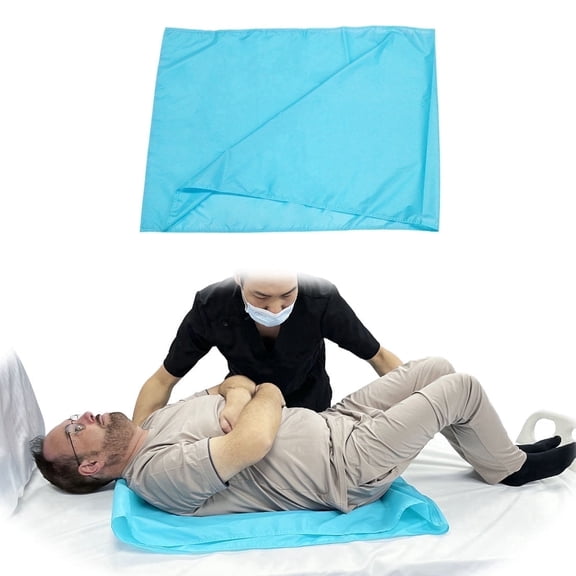 Ehucon Tubular Transfer Slide Sheet 28"x39", Patient Transfer Sheet for Bed, Car, Wheelchair, Seniors & Limited Mobility, Blue
