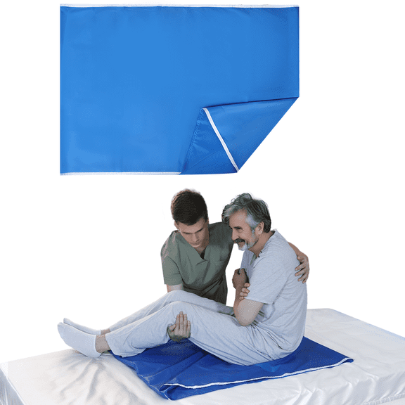 Ehucon Nylon Tubular Slide Sheet, Low Friction Positioning Draw Sheet for Elderly and Seniors with Limited Mobility, 1 Pack, Vibrant Blue, 28 x 39 Inches