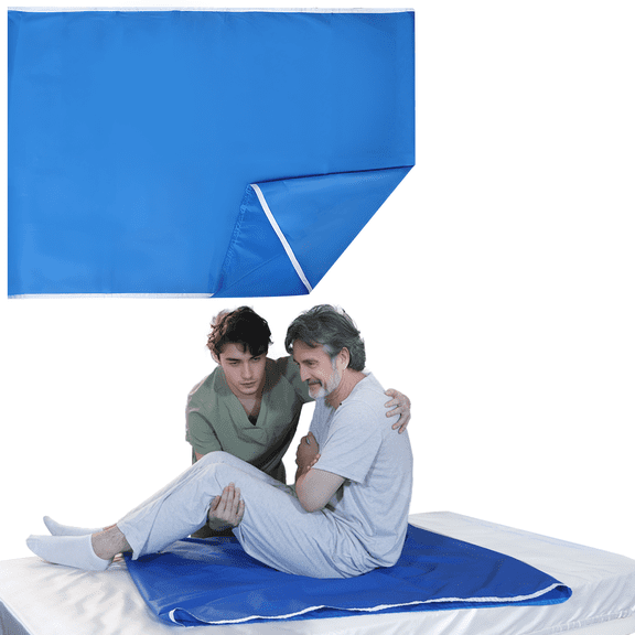 Ehucon Nylon Tubular Slide Sheet, Low Friction Positioning Draw Sheet for Elderly and Seniors with Limited Mobility, 1 Pack, Vibrant Blue, 28 x 39 Inches