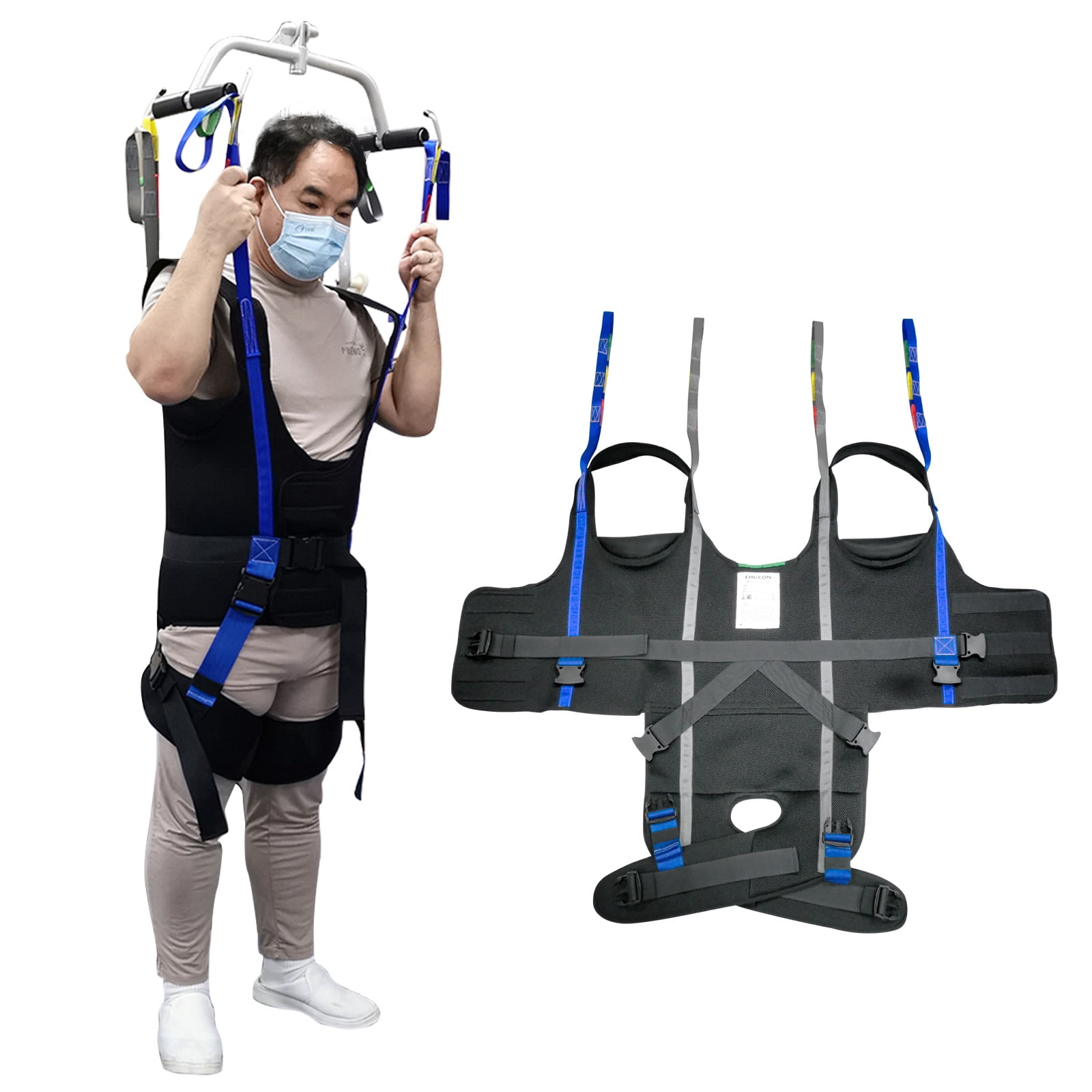 Ehucon Patient Lift Sling Medical Hoist Aids Sling with Pelvic Padded