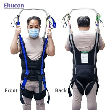 Ehucon Patient Lift Walking Sling Standing Aids for Ambulating Support Training 500lb Weight Black L