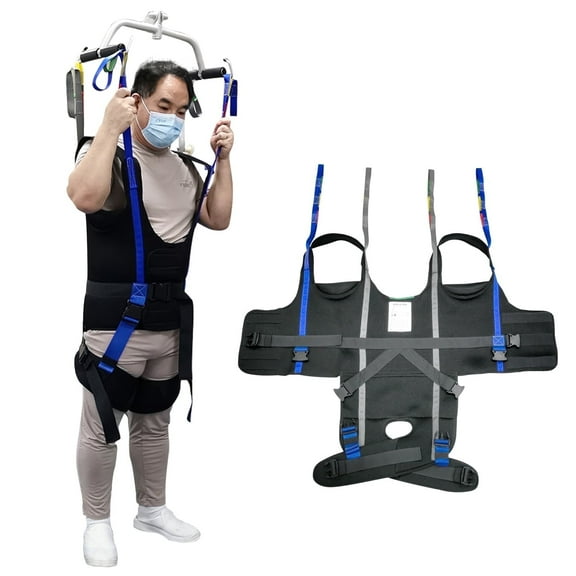 Ehucon Patient Lift Walking Sling Standing Aids for Ambulating Support Training 500lb Weight Black M