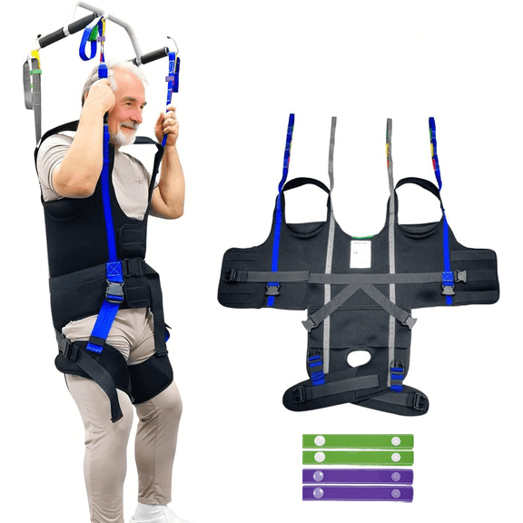 Ehucon Patient Lift Walking Sling for Standing Support,Pelvic Padded 500lbs Safety Loading Weight L