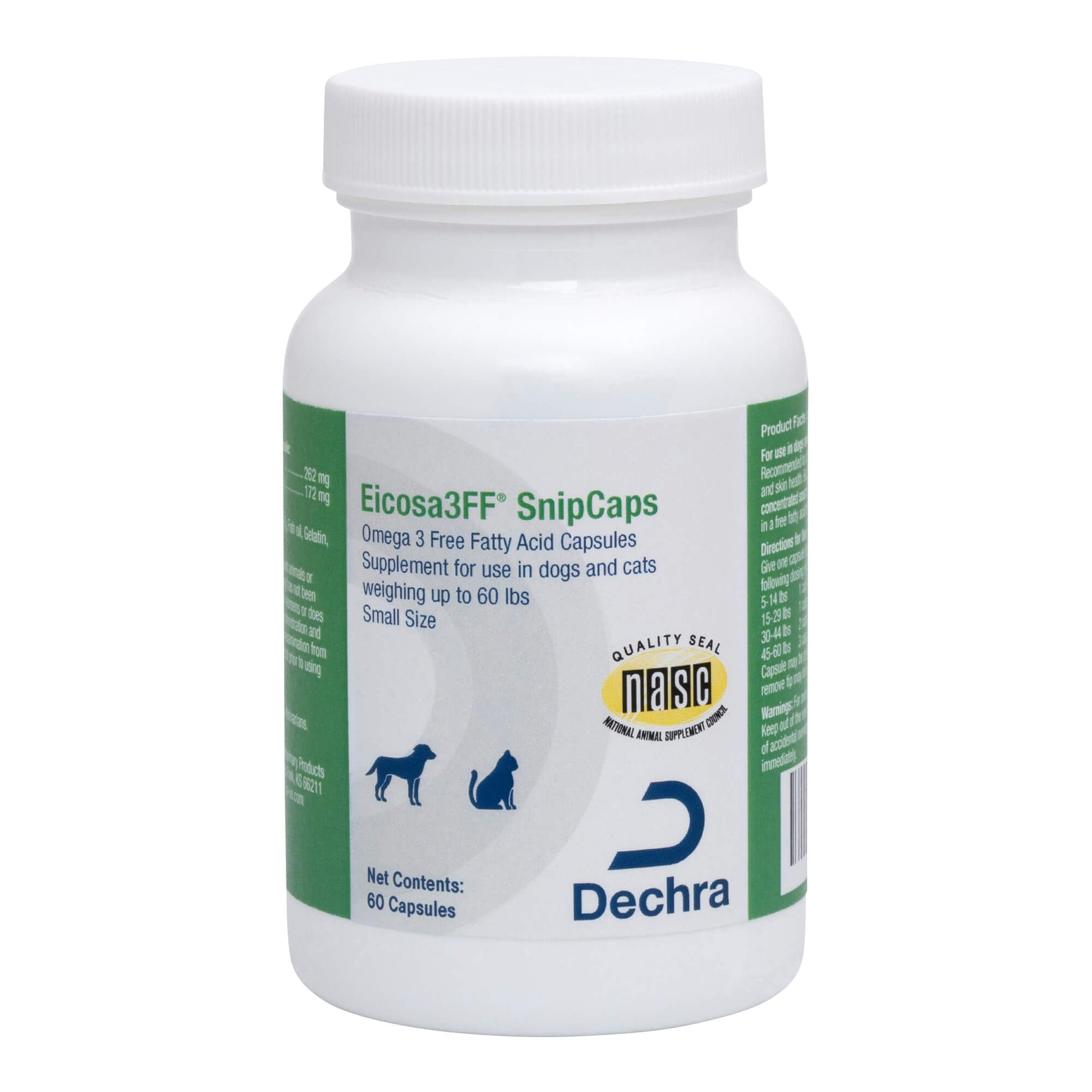 Eicosa3FF SnipCaps Omega 3 MMF7 Free Fatty Acid Capsules for Dogs and