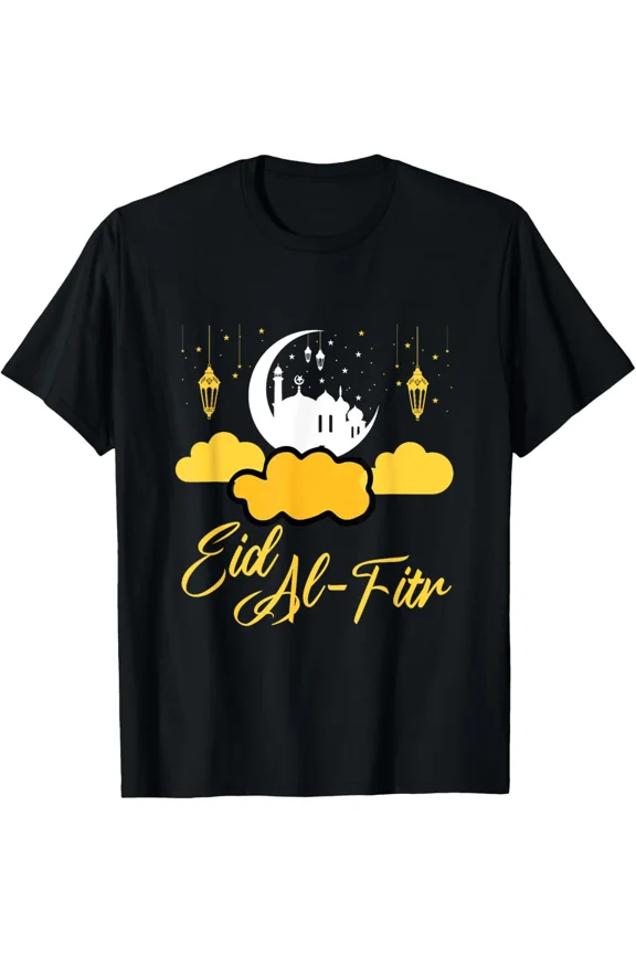 Eid Al Fitr Cute Colors The Ramadan Present Gift Graphic New Unisex T-Shirt, up to size 5xl