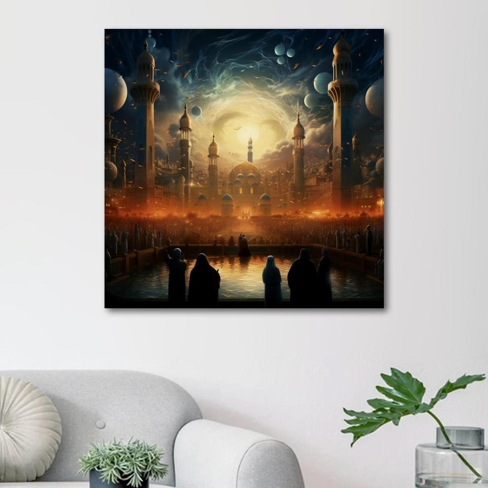 Eid Alfitr Pattern Canvas Wall Art Paintings for Living Room Canvas