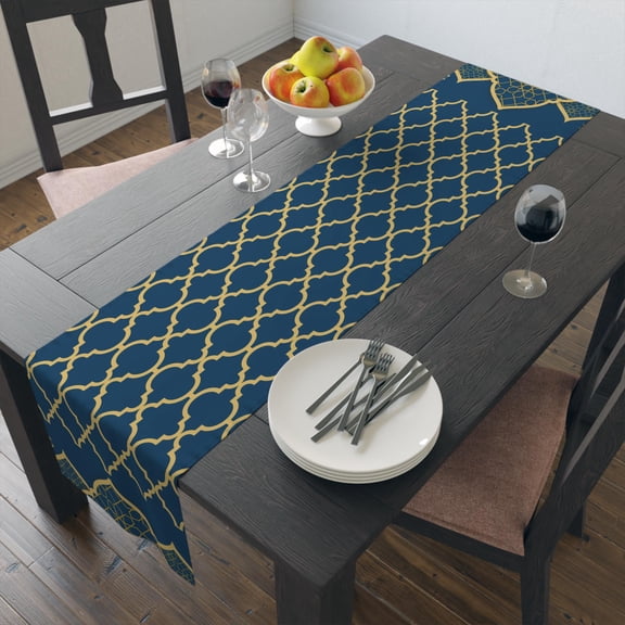 Eid Celebration Decor| 90"x16" Polyester Table Runner