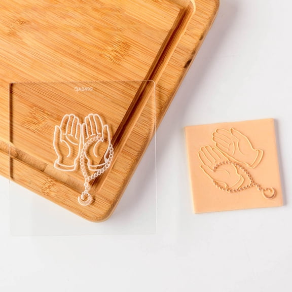 Eid Festival Biscuit Mold Ramadans Cookie Stamp Heat Resistant Plastic Baking Cake Tool Kitchen Cooking Accessories