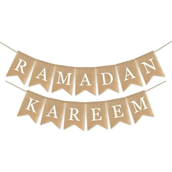 Eid Mubarak Banner Mubarak Party Decoration Ramadan Party Decorations Supplies (Ramadan Kareem)