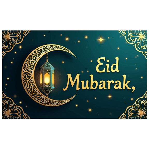 Eid Mubarak Banner Ramadan Celebration Moon Starry Night Decor Backdrop Party Muslim Festive Decorations Photography Props Background