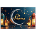 thumbnail image 1 of Eid Mubarak Floral Lantern Moon Decoration Backdrop Party Supplies Ceremony Decorations Photography Props Ramadan Muslim Festival Banner, 1 of 8