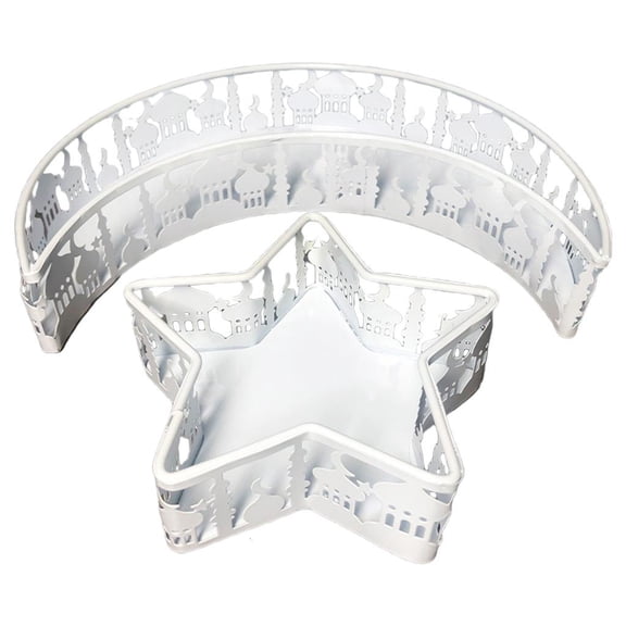Eid Mubarak Moon Star Serving Tray Food Serving Tray for DIY Home Dessert Gift