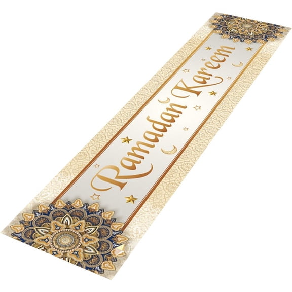 Eid Mubarak Table Runner Ramadan Tablecloth Decoration Table Cover For Home Islamic Muslim Party Supplies Eid Ramadan Home