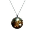 thumbnail image 1 of Eid al Fitr Women's Circular Glass Design Pendant Necklace, 1 of 5