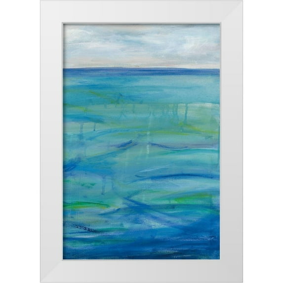 Eider, Georgia 13x18 White Modern Wood Framed Museum Art Print Titled - Deep Blue III