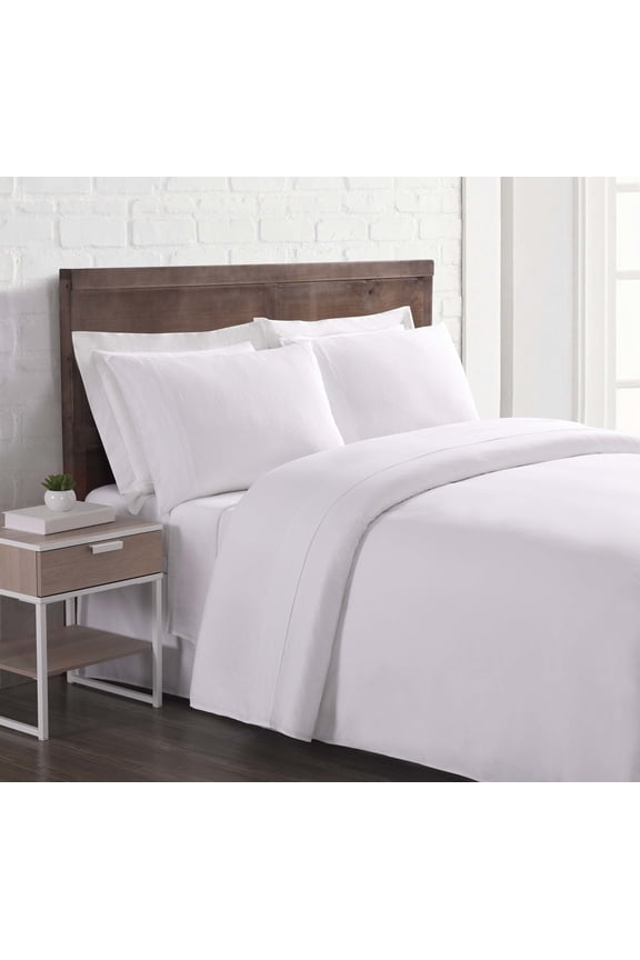Flax Linen 100% Linen Deep Pocket White 4-Piece Queen, All Season, Adult Size, OEKO-TEX Certified