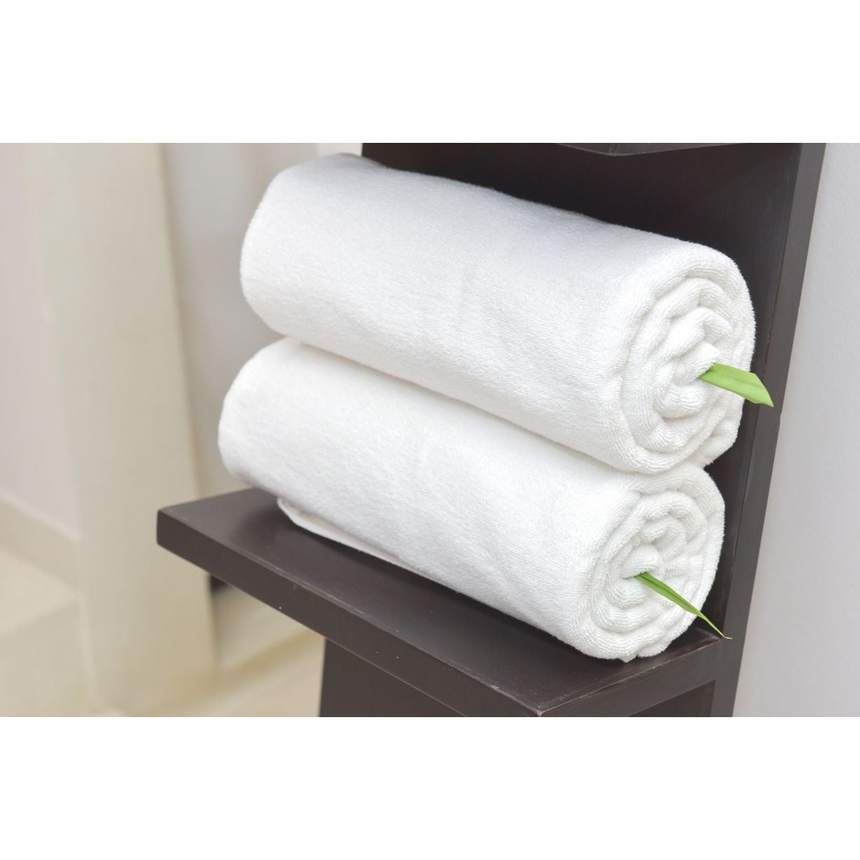 Eiderdown Decor 100% Cotton Towels for Bathroom 2 Large Bath (30”x60”) Soft Towel Set - White