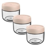 Eidoct 3-Pack 10oz Overnight Oats Jar Glass Jar with Lid Breakfast Pots