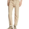 thumbnail image 1 of Eidos Napoli Mens Solid Casual Chino Pants, Beige, 36W x 34L, 1 of 2