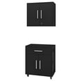 thumbnail image 1 of Manhattan Comfort Eiffel 2-Piece Storage Garage Set in Matte Black, 1 of 17