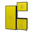 thumbnail image 1 of Eiffel 3-Piece Storage Garage Set in Matte Black and Yellow, 1 of 7