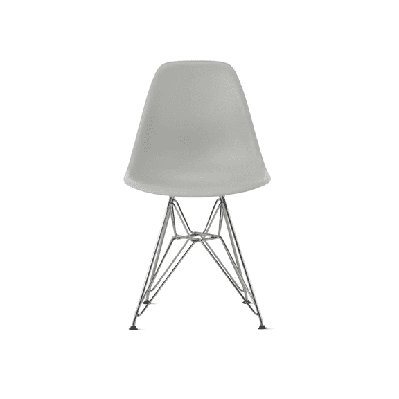 Eames Eiffel Molded Plastic Chair with Chrome base
