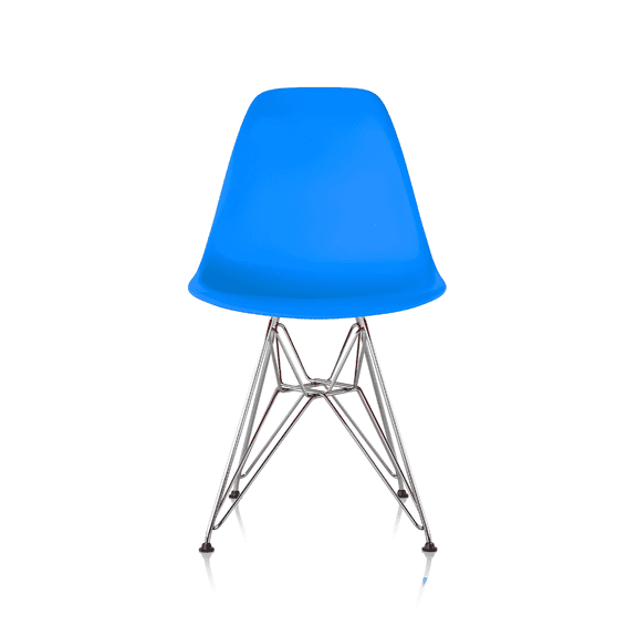 Eames Eiffel Molded Plastic Chair with Chrome base