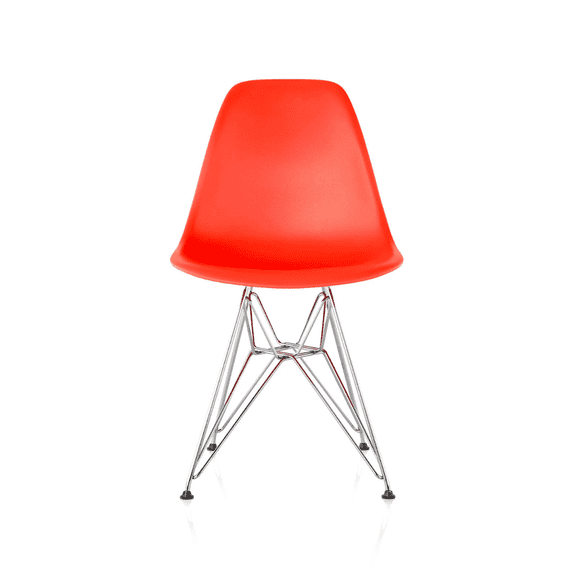 Eames Eiffel Molded Plastic Chair with Chrome base