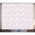 thumbnail image 1 of Ambesonne Eiffel Curtains 2 Panel Set, Tasty Retro Macaroons, 108" x 96", Pink Grey White, 1 of 3