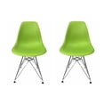 thumbnail image 1 of Eiffel Dining Chair with Chrome Base - Green, 1 of 1