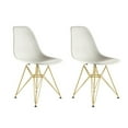 thumbnail image 1 of Eiffel Dining Chair with Gold Base - Cream, 1 of 1