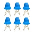 thumbnail image 1 of Eiffel Dining Chair with Gold Base - Dark Blue, 1 of 1