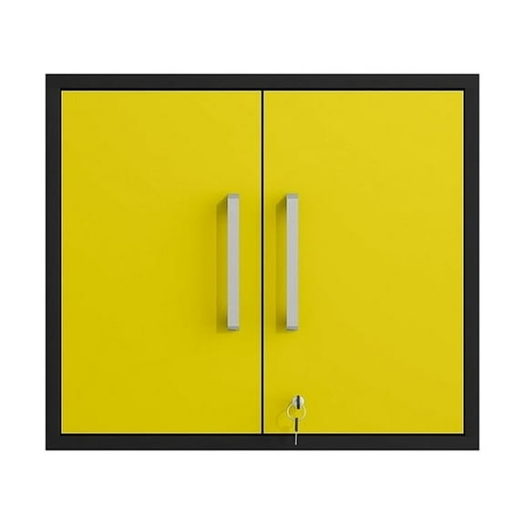 Eiffel Floating Garage Storage Cabinet with Lock and Key  Gloss