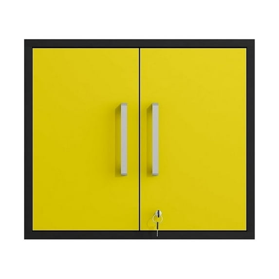 Eiffel Floating Garage Storage Cabinet with Lock and Key Gloss