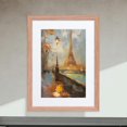 thumbnail image 1 of Eiffel Morning - Framed (Red Oak, 12″×16″), 1 of 2