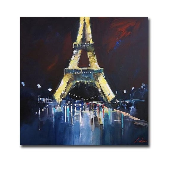 Eiffel Rain by Craig T. Penny Premium Gallery-Wrapped Canvas Giclee Art - Ready-to-Hang, 30 x 30 x 1.5 in.