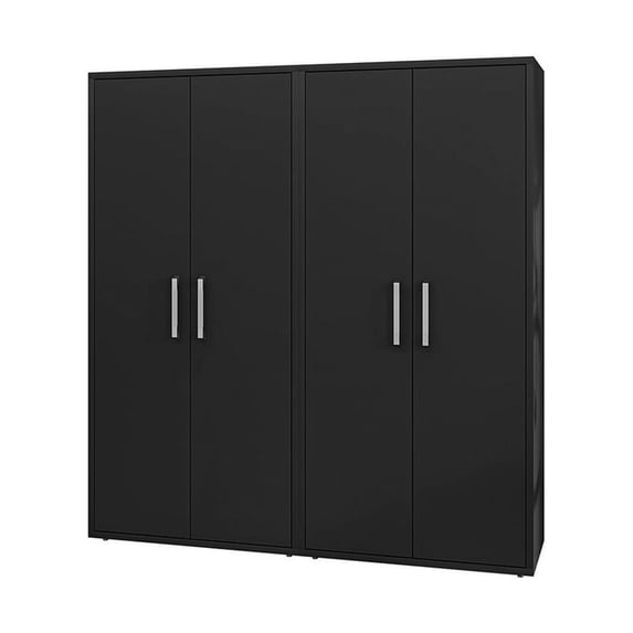 Eiffel Storage Cabinet in Matte Black (Set of 2)